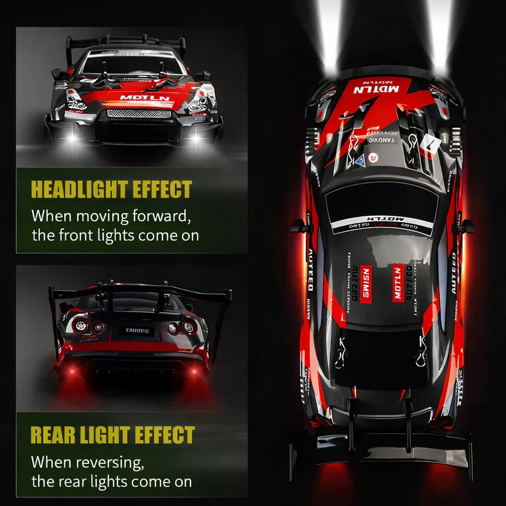 High-Speed Drift RC Car – 25 km/h, 4X4 (1:16)• Fiber Red edition