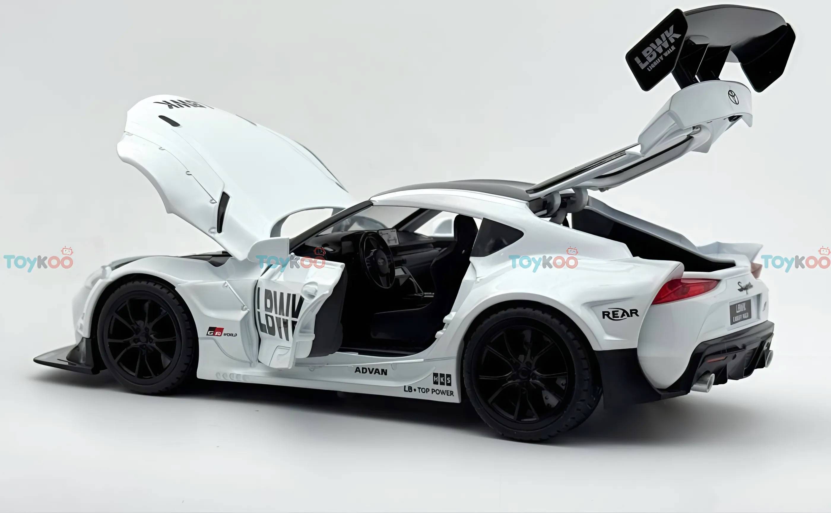 Toyota Supra GR LBWK 1:18 diecast scale model car collectible - Big Size